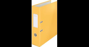 Leitz Cosy 180° 2-Rings A4 Ordner met Rugetiket met Zacht Oppervlak - Rugbreedte Van 80mm - Geel