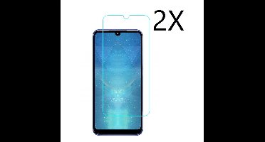 Ntech 2 Pack Screenprotector geschikt voor Xiaomi Redmi 7 Screenprotector / Anti-Scratch Tempered Glass (0.3mm)