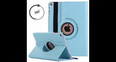 Hoes geschikt voor iPad 2021 / 2020 / 2019 (9e/8e/7e Generatie / 10.2 inch) 10.2 360° draaibare Hoes - Licht Blauw