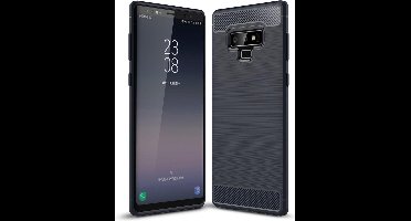 Ntech Soft Brushed TPU Hoesje Geschikt Voor Samsung Galaxy Note 9 - Donker Blauw