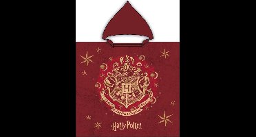 Harry Potter Poncho Katoen - 60 x 120 cm - Rood