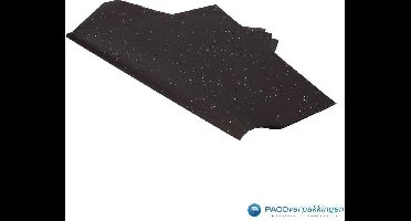 Zijdepapier - Glitters - Zilver op zwart - 50x75 cm - Pak a 240 vellen - Premium vloeipapier