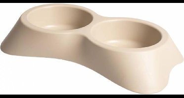 Duvoplus - Voerbak - Hond - Eetpot Nuvola Doppia 1 16x25x4,5cm/200ml Mocaccino - 1st