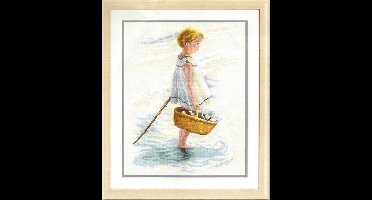 Young Girl on the Beach telpakket Aida Vervaco