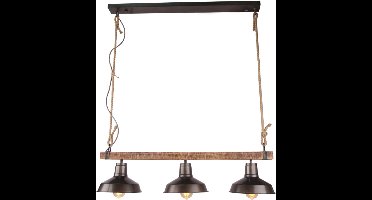 Various Max Hanglamp - 3 lichts - 88 cm Breed - Zwart - Industrieel Design