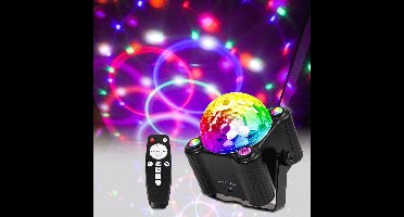 Discolamp Kinderen - Discobal - Feestverlichting met Afstandsbediening -Zwart
