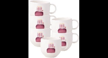 Villeroy & Boch - With Love - Happy Birthday Mokken 6 stuks