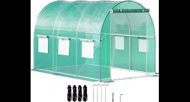 Inlooptunnelkas Deluxe - Kas - Tunnelserre - Kweekkas - Broeikas - 3x2,1x2,1 m - Waterdichte Tuinserre - Gegalvaniseerd Frame