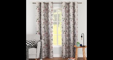 Boraboi ® Tijdloze Elegantie Verduisterende Deurgordijnen met Bloemenmotief en Geluidsreductie voor Slaapcomfort