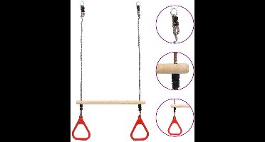 vidaXL - Trapezestang - met - ringen