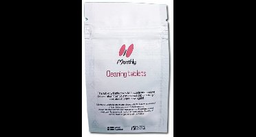 MonthlyCup Cleaning tablets - reinigingstabletten voor menstruatiecup - voor natuurlijke grondige reiniging - verwijdert verkleuring van menstruatiecup - milieuvriendelijk - 2 stuks