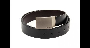 PICARD Leren riem Belt Leather Belt W110 Black / Cafe zwart donkerbruin