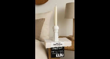 Nordeliv - Kaarshouder Geo Crown - Polyresin wit - Candle holder present time