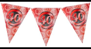 Vlaggenlijn 40 jaar getrouwd | Set á 3 stuks | 10 meter | Dubbelzijdig