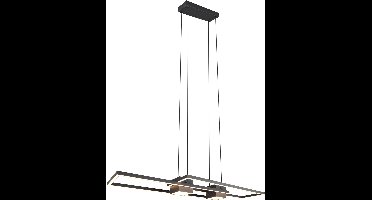 LED Hanglamp - Torna Zuru - 37W - Aanpasbare Kleur - Dimbaar - Rechthoek - Mat Zwart - Aluminium