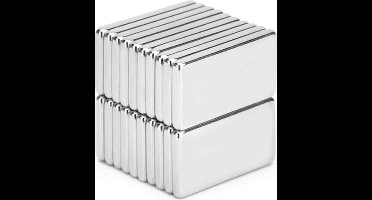 New Age Devi - Langwerpige platte neodymium magneetjes 100 stuks - 20 x 10 x 2 mm - neodymium magneet - koelkast - whiteboard