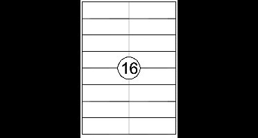 Etiket Quantore 105x37mm 1600 stuks