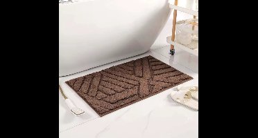 Cliste Badmat - Badkamermat, Badkamer Mat, Antislip, Douchemat, Badmat, Badmatten - voor Douche en Bad - 50x80 cm - Bruin