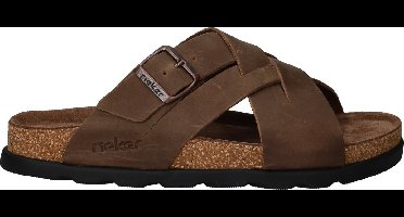 Rieker Slippers - Heren - Bruin - Maat:44