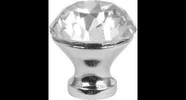 Domino® Meubelknop CRYSTAL A25mm M6 - WIT - 1 stuk - Hoge Kwaliteit Kastknop Deurknop - Deurknoppen voor kasten - Deurknopjes Meubelknoppen - Keukenkast Grepen - Ladeknop - Ladegreep - Kastgrepen