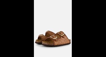 Scholl Sandalen Noelle Raffia Textiel Vrouwen - Cognac