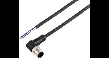 TRU COMPONENTS TC-12833136 Sensor/actuator aansluitkabel M12 Aantal polen (sensoren): 4 Stekker, haaks 2 m 1 stuk(s)