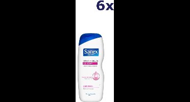 6x Sanex douchegel Dermo Micellar No Soap 600ml