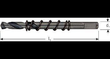 Centr.boor + uitw.veer tbv 535.xxx1 (ø18-60), ø6x110 - 5359016