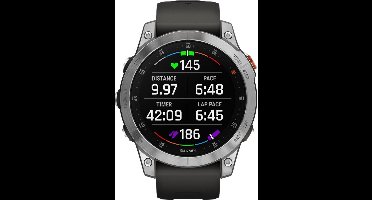 Garmin Epix Multisport Smartwatch - Helder amoled scherm - Geavanceerde GPS tracker - Multisport - 10ATM waterdicht - Slate/ Stainless steel