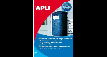 Adhesive labels Apli White 20 Sheets 99,1 x 67,7 mm