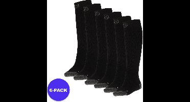 Apollo (Sports) - Skisokken kind - Plain - Unisex - Zwart - 23/26 - 6-Pack - Voordeelpakket