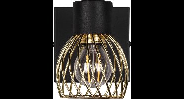 REALITY ARDON - Spot - Zwart-goud - Geschikt voor snoer met stekker - excl. 1x E14 4,9 W