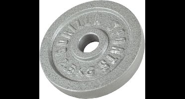 Gorilla Sports Gewichtsschijf - Halterschijf - 2,5 kg - Gietijzer - 30 mm