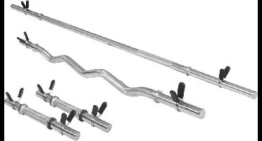 Gorilla Sports Set Barbells - Halters - Dumbellstangen - Veersluiting 30 mm