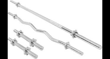 Gorilla Sports Set Barbells - Halters - Dumbellstangen - Schroefsluiting 30 mm