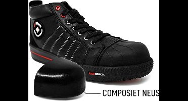 Redbrick Onyx Hydratec S3 Zwart Werkschoenen maat 45