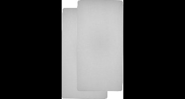 Meyco Baby Uni hoeslaken wieg - 2-pack - light grey - 40x80/90cm