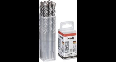KWB Hamerboor Ø 12 mm - 165 / 100 - SDS Plus - Premium - Koker 10 stuks