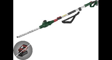 Parkside Telescopische Accu heggenschaar - 20 V - Toerental: ca. 2300 tpm - Snijlengte: ca. 41 cm - Takdikte: max. 12 mm - Accu en snellader niet meegeleverd - Voor comfortabel, snoerloos snijden tot 4 m hoogte