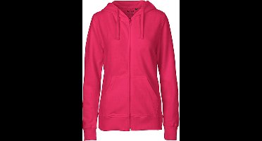 Fairtrade Ladies Zip Hoodie met capuchon Pink - XXL