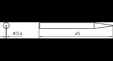 Weller 4Spi15210-1 Soldeerpunt Naaldvorm Grootte Soldeerpunt