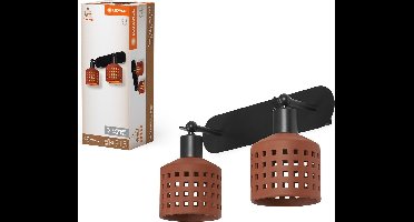 LEDVANCE Decor Clay Windows Wandlamp 2XE27 Bruin