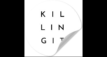 WallCircle® - Behangcirkel 30x30 cm - Muurstickers Killing it - Quotes - Spreuken - Zwart wit - Muurcirkel woonkamer - Wandcirkel slaapkamer - Kamer decoratie zelfklevend - Muurdecoratie accessoires