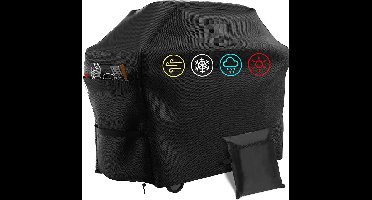 Beschermhoes gasgrill - Barbecuehoes waterdicht en afwasbaar 145 x 61 x 117 cm met trekkoord en tas - Robuust en zwaar 210D Oxford-doek BBQ hoes