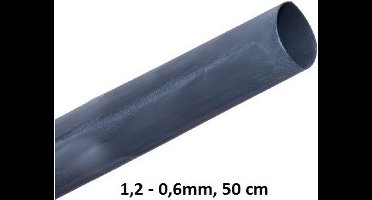 Krimpkous zwart universeel 1,2 - 0,6mm, per stuk (50 cm)