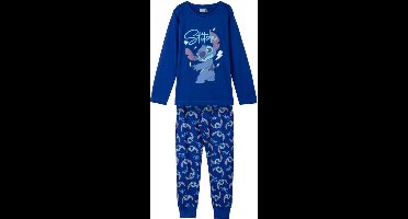 Disney Stitch Pyjama - Donkerblauw - 100% Katoen. Maat 146/152 cm - 11/12 jaar