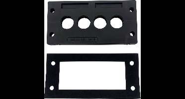 TRU COMPONENTS TC-KDL 16/4 Kabelinvoeringsplaat Klem-Ø (max.) 16 mm PA Zwart 1 stuk(s)