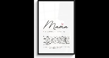 PosterMonkey - Poster - Woordenboek - Mama - Cadeau voor haar - Cadeau voor vrouw - Wanddecoratie - Verjaardag - Moederdag - 80x120 cm
