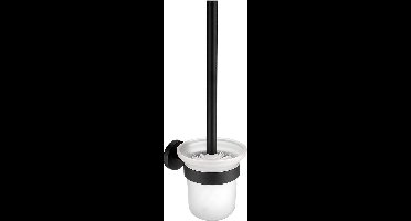 Profielenloods - Toiletborstel met houder zwart - Monteren met schroeven