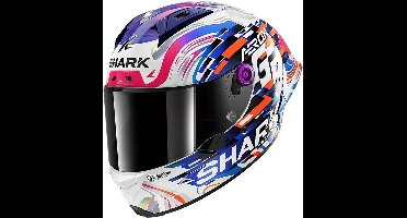 Shark Aeron-GP Replica Zarco GP De France DVB Carbon Violet Blauw Glossy Integraalhelm - Maat L - Helm
